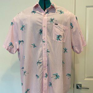 O'Neill men's shirt Pink with palm tree pattern